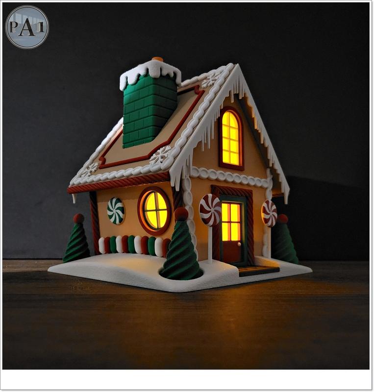 DIY Gingerbread House Kit - 3D Printed Christmas Decor for Family Holiday Activities