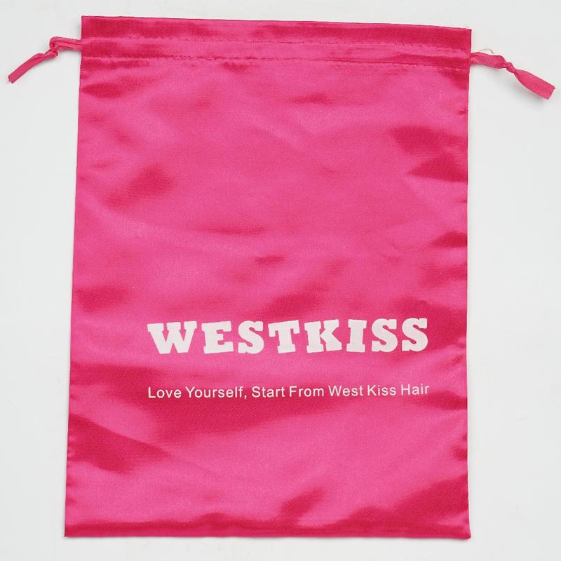 West Kiss Wig Bags Satin Packaging Pouches Carrying Storage Bags For Packaging Hair Extensions, Bundles, Wigs Organiser