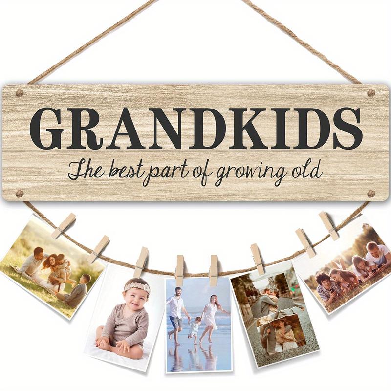 Gifts for Grandma & Grandpa from Grandchildren, Side by Side or Miles Apart Grandkids Photo Holder, Best Christmas or Birthday Gifts for Grandparents from Granddaughter and Grandson