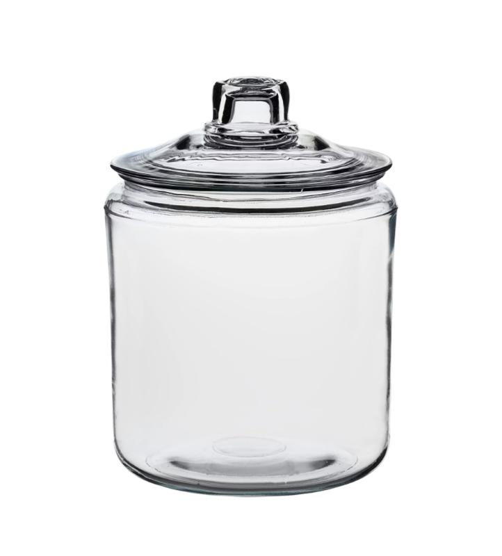 Anchor Hocking Heritage Hill Glass Jar with Lid, 1 Gallon - Almacenamiento de alimentos Plastic Set Bottles Organiser