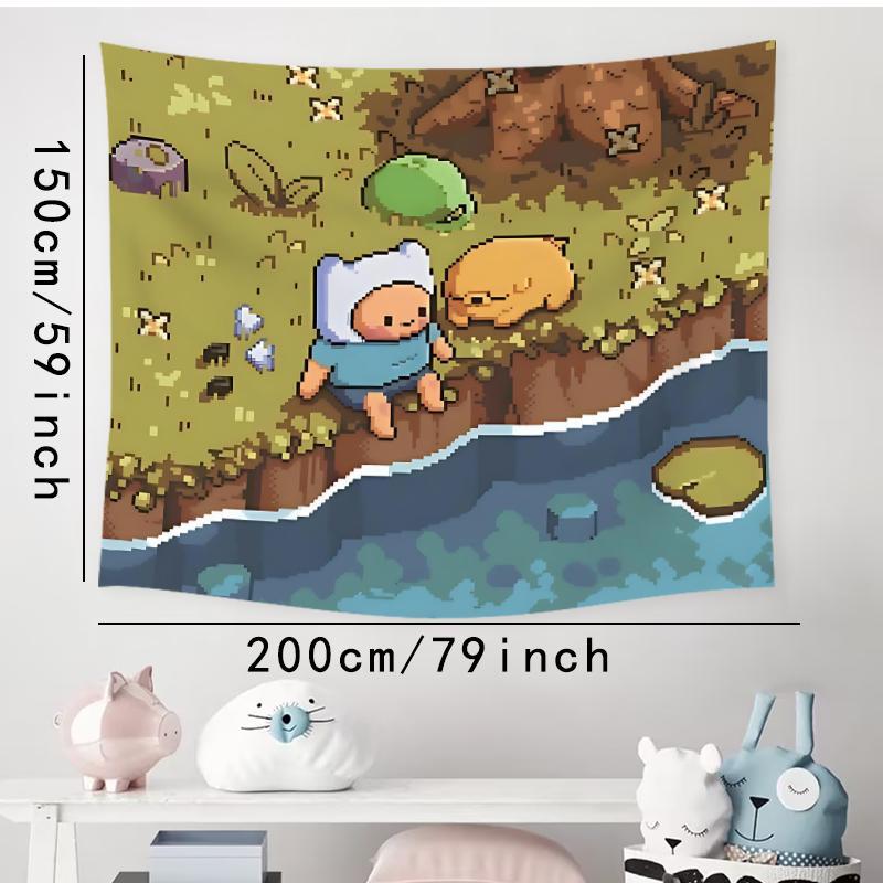 Cartoon Pattern Tapestry, 1 Count Funny Animation Tapestry, Aesthetic Wall Hanging Decor, Wall Art for Home Bedroom Office Decor, Home Decor