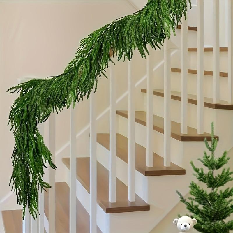 Artificial Norfolk Pine Garland, 1 Count Lifelike Faux Pine Swag with Easy Installation, Decorative Plant for Home Party & Wedding