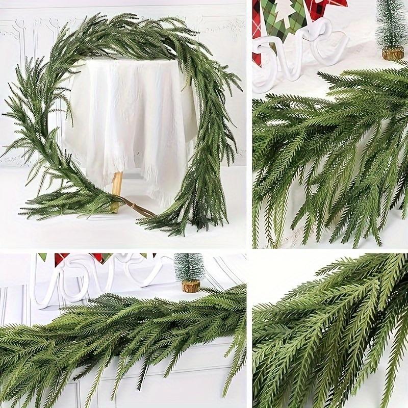 Artificial Norfolk Pine Garland, 1 Count Lifelike Faux Pine Swag with Easy Installation, Decorative Plant for Home Party & Wedding