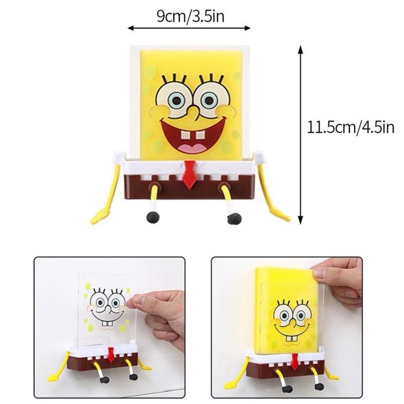 SpongeBob Sponge Holder with Sponge Kitchen Essentials Bathroom Organizer - Home Organizer home accessory Racks Gift