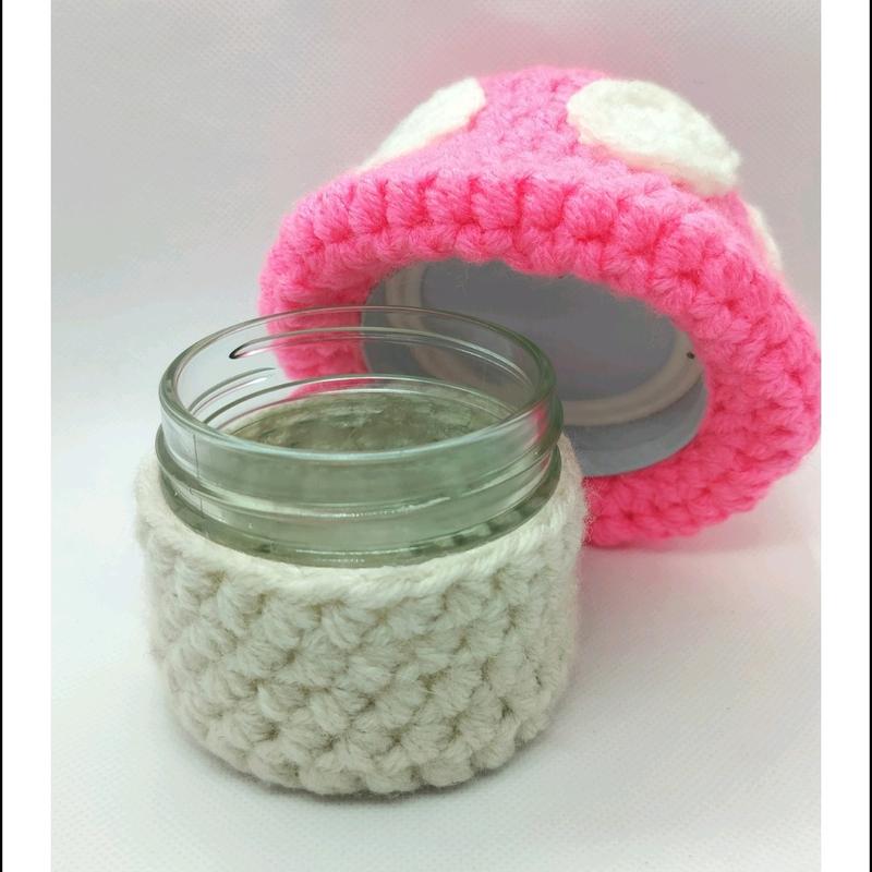 Crochet Mushroom Stash Jar - 4oz