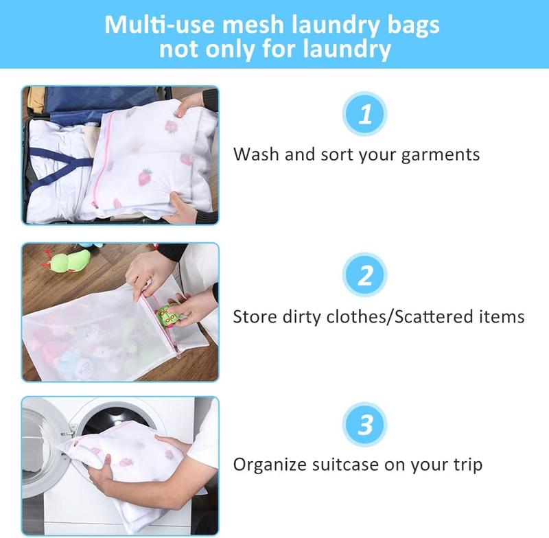 7-piece zippered exquisite mesh laundry bag, travel storage and organizing bag, laundry washing bag, top, bra, stockings, socks, underwear,