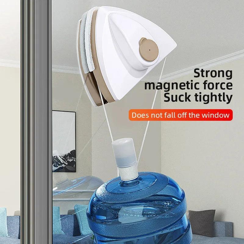 Magnetic Window Cleaner Brush Double-Side Automatic Water Discharge