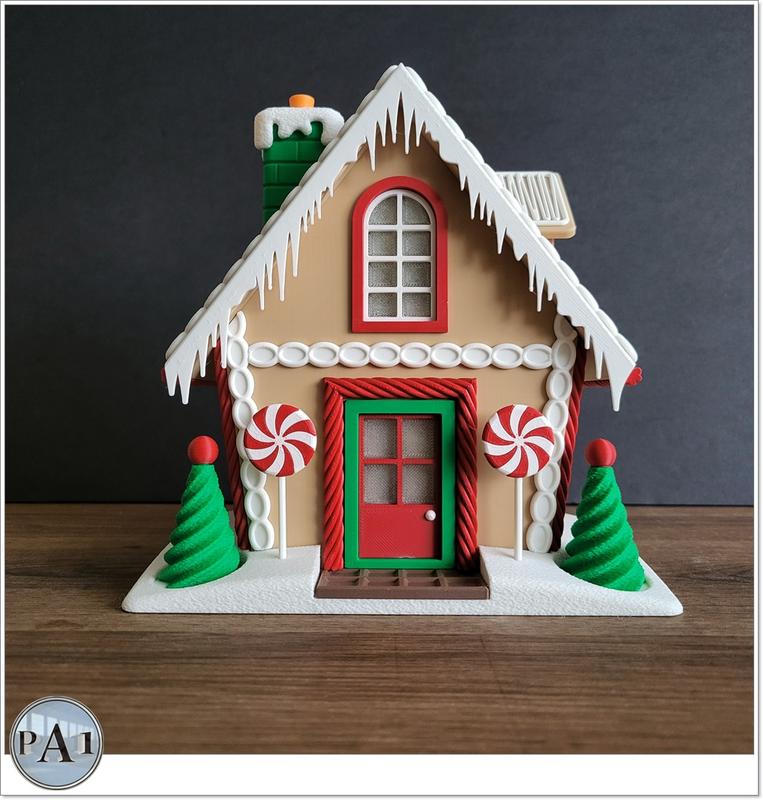 DIY Gingerbread House Kit - 3D Printed Christmas Decor for Family Holiday Activities