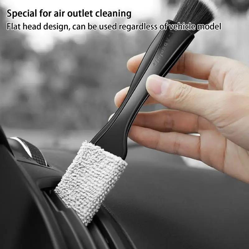 Car Air Outlet Cleaning Brush, Multifunctional Double-ended Car Cleaning Brush, Keyboard Brush, Car Interior Cleaning Tool