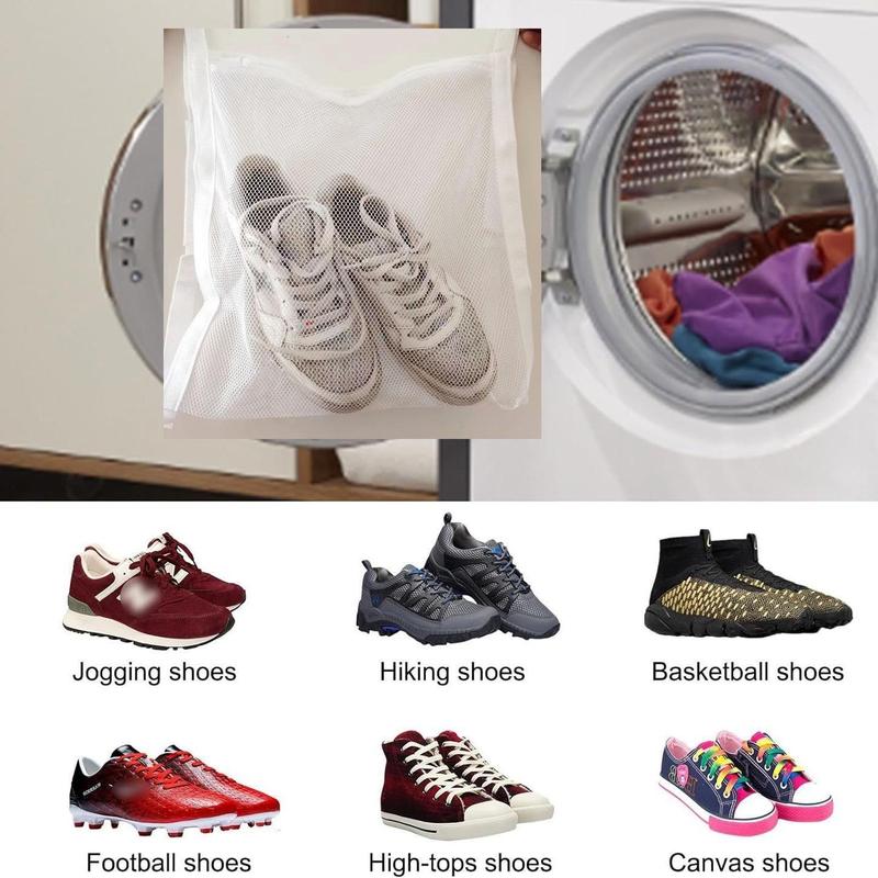 Mesh Shoe Bag, 1 2 Counts Laundry Shoe Bag, Sneaker Wash & Dry Net Bag for Dryer, Shoe Storage Bag for Washing Machine