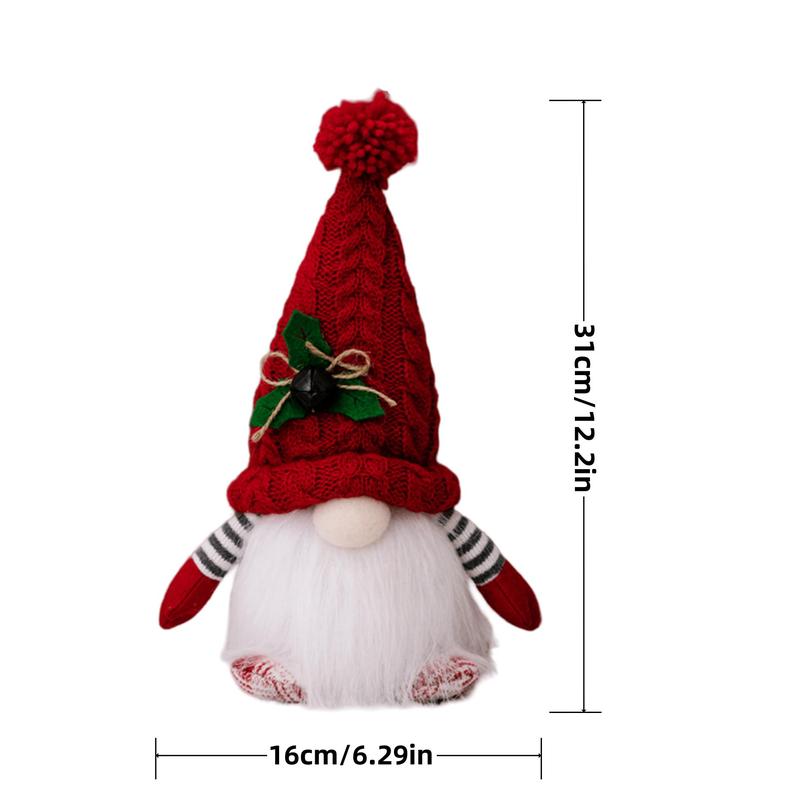 Light Up Christmas Gnome Doll, 1 Count Battery Operated LED Winter Tabletop Decoration, Festive Holiday Light Decoration, New Year Glowing Faceless Doll [without Battery]