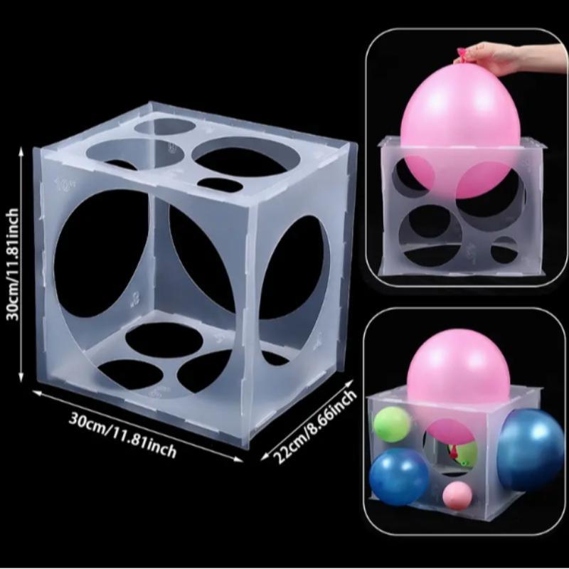 11 Holes Balloon Sizer Box, 1 Count Collapsible Balloon Measurement Tool, Balloon Columns, Birthday Decoration, Balloon Accessories [without Balloon]