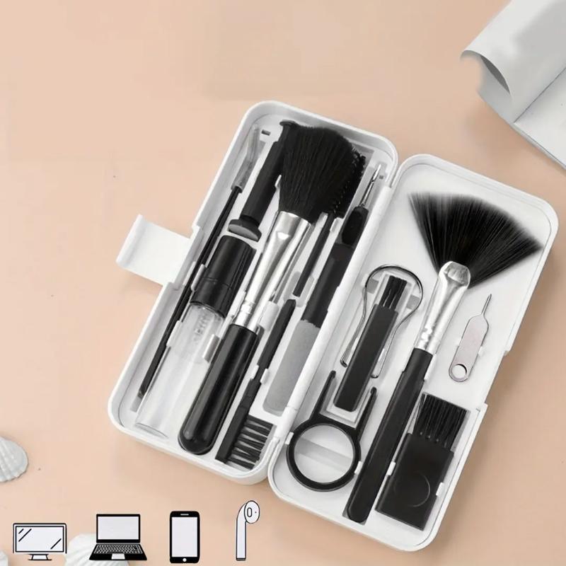 Multifunctional 18 in 1 Cleaning Tool, 1 Count Cleaning Tool Set for Cleaning Earphones & Mobile Phones & Tablets, Portable Multipurpose Cleaning Set