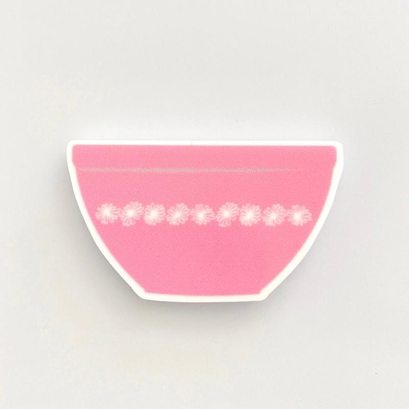 Pyrex Pink Daisy Magnets, Fridge Magnet Set of 5, Pyrex Gifts, Retro Kitchen Decor, Stocking Stuffer, Pyrex Lover or Collector Christmas Kitchen