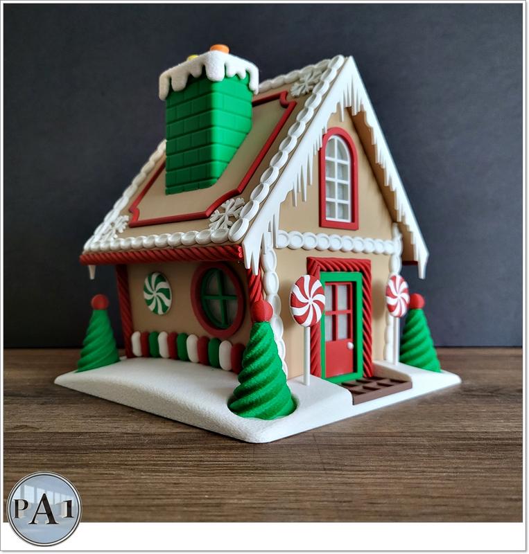 DIY Gingerbread House Kit - 3D Printed Christmas Decor for Family Holiday Activities