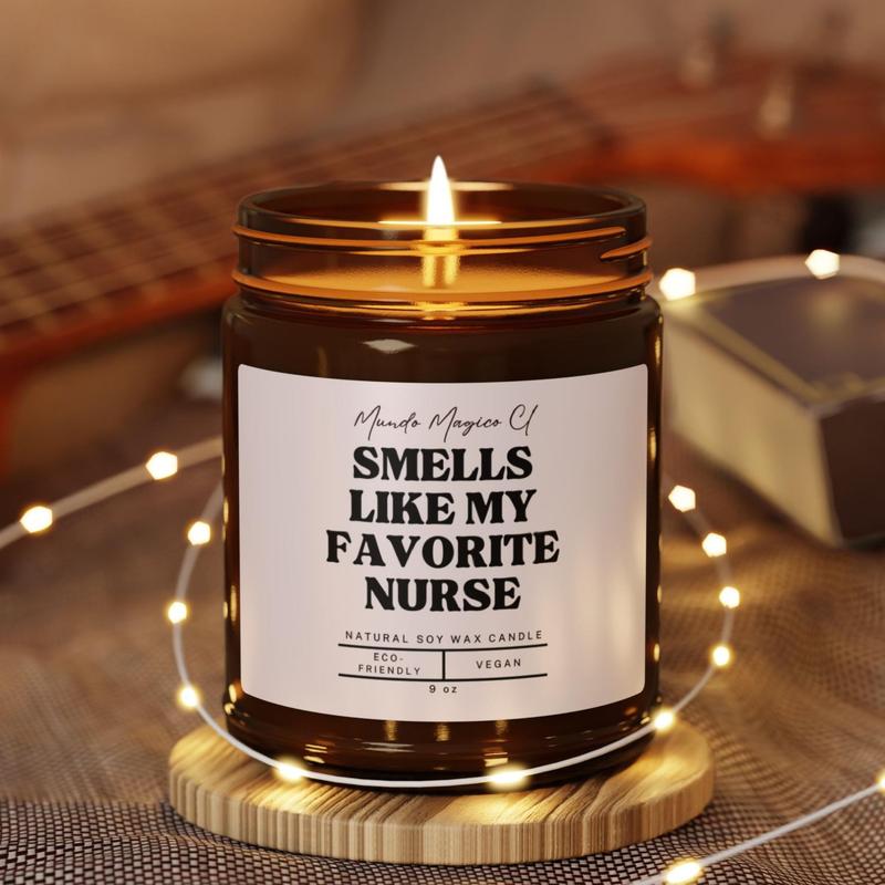 Smells Like My Favorite Nurse Candle Gift, Nurse Christmas Gift, Nursing School Graduation Candle Gift, New Nurse Gift, Gift for Best Friend, Gift for Daughter, Nursing school gift, Idea Christmas Gift for Her Him