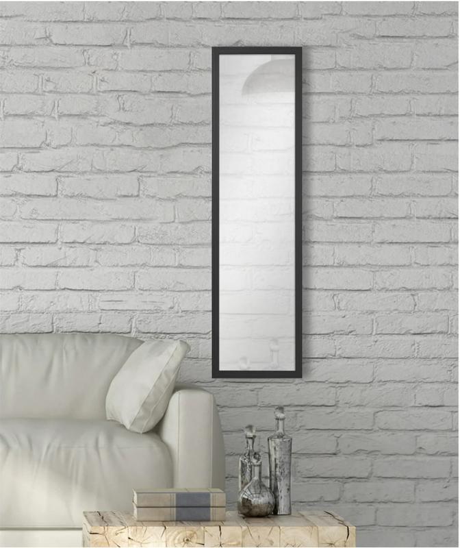 13x49 Full-Length Rectangular White Mirror Decor Hanging