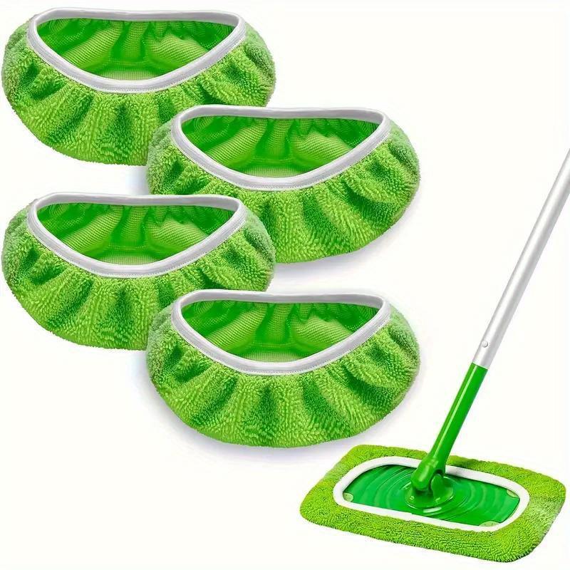 4 Pieces of High-performance Mop Pads - Reusable, Easy To Remove Dust, Dry Wet Separation, Strong Water Absorption, Durable Flat Mop Cloth Pads