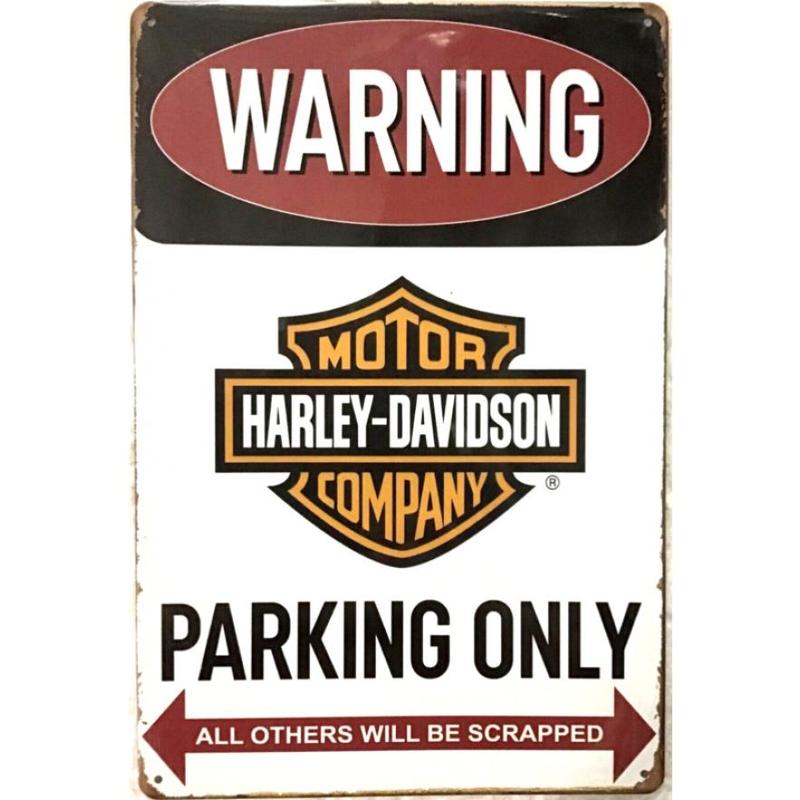 TIN SIGN  8x12 Motorcycles funny warning Harley biker Davidson garage mancave C7