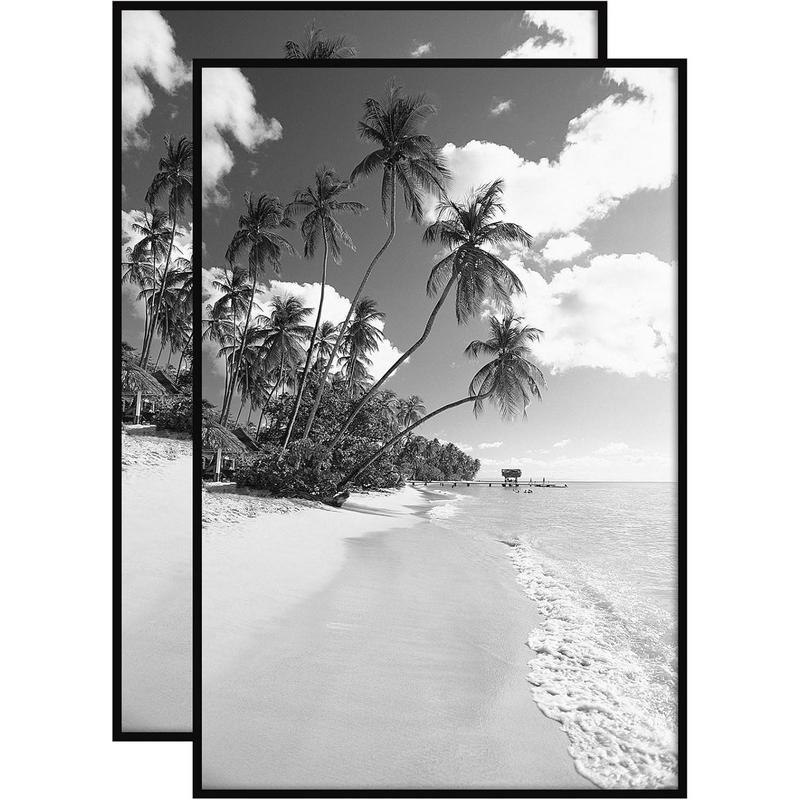 Original Poster Frame 24x36 Black Lightweight Vertical & Horizontal Wall Hanging Large Picture Frame for Posters, Art Prints & Gallery Wall (2-Pack)