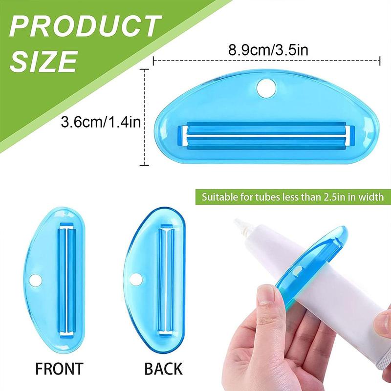 Toothpaste Squeezer, 4 Counts Manual Toothpaste Tube Clips, Multifunctional Facial Cleanser Dispenser, Cream Tube Squeezer, Bathroom Accessories