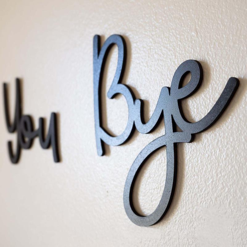 Wooden Hanging Sign, 1 Set Love You Bye Letter Designwall Decor, Creative Home Decor, Wall Hanging Decor for Home Living Room Bedroom