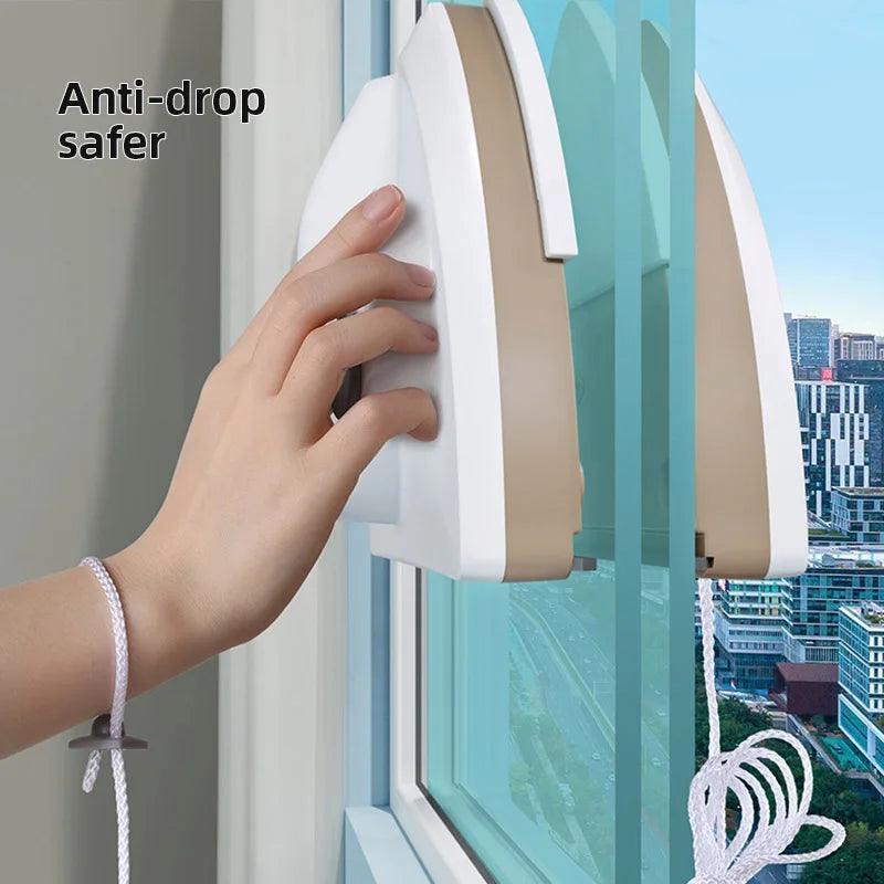 Magnetic Window Cleaner Brush Double-Side Automatic Water Discharge