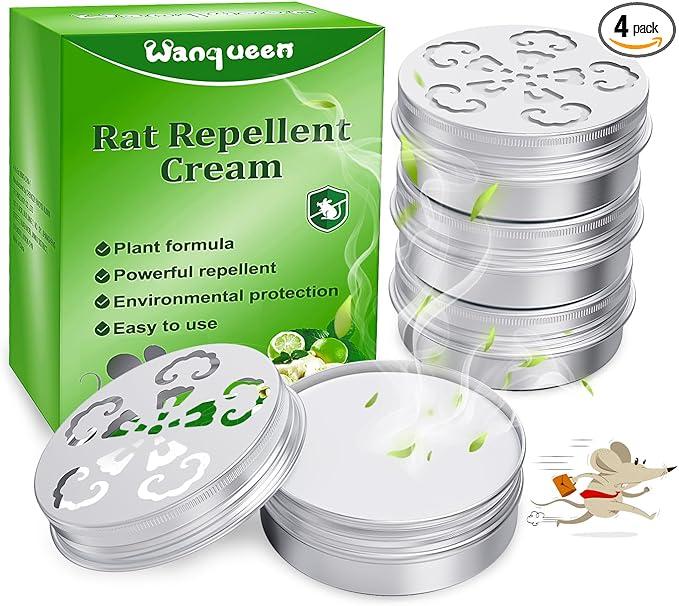 4 Pack Mouse Repellent for Car Engines, Peppermint Oil to Repel Mice and Rats, Mouse Repellent Keep Rodents Out of Car Rat Repellent for House Mice Repellent Outdoor