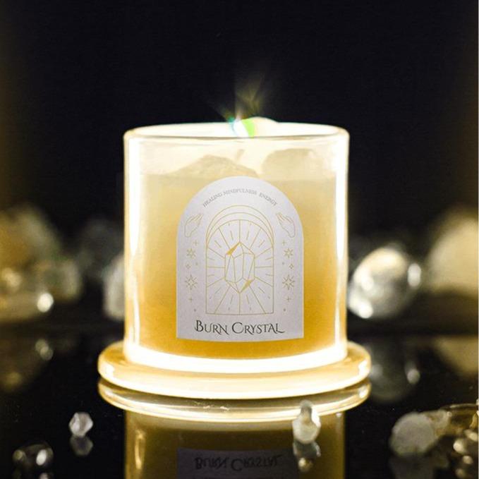 BurnCrystal - Healing Stones Crystal Candle - MOONLIT WHISPERS crystal candle Decor Ornaments voluspa  candle