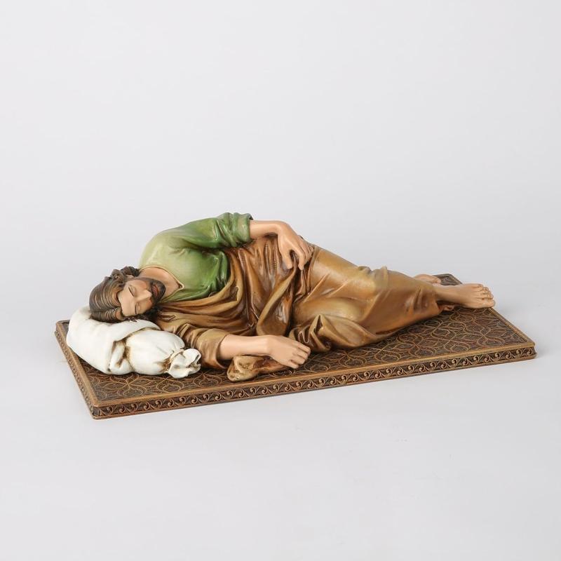 Catholic Sleeping St. Joseph Statue, Prayer Religious Figure, Patron Saint Statue, Catholic Gift for Dad, Devout Home Decor, 12