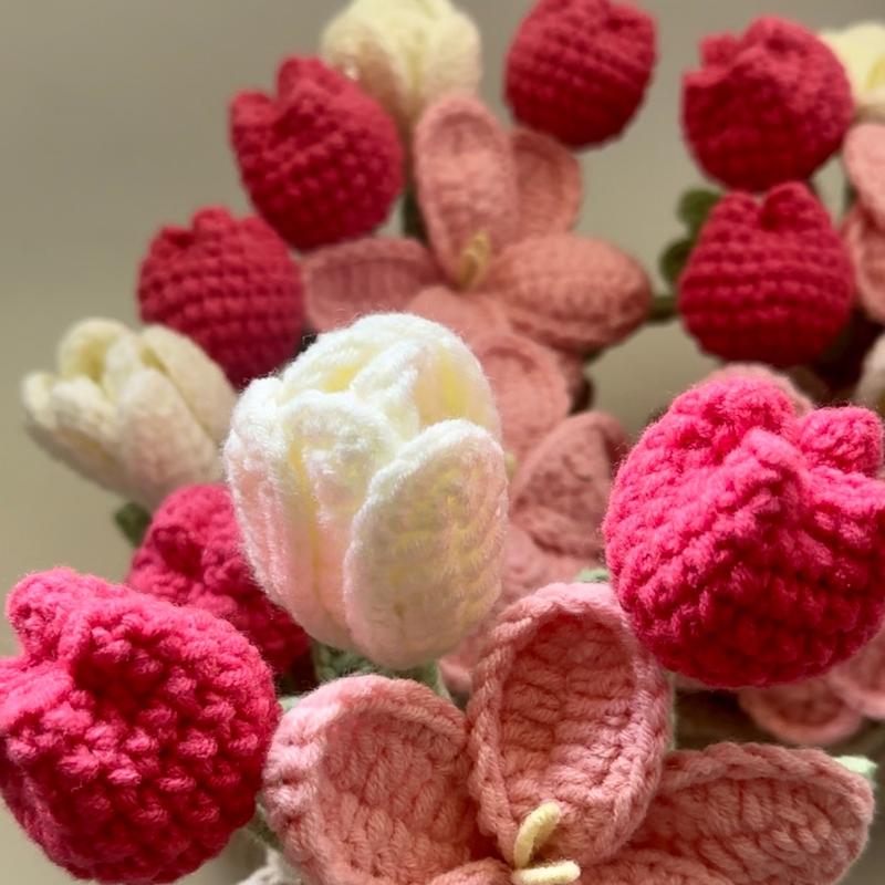 Crochet Flowers Pot Handmade | Decorative