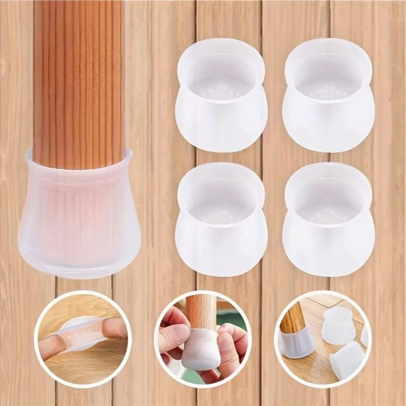 16pcs Silicone Chair Leg Cover, Anti Slip Noise Reduction Table Feet Cover, Chair Leg Protectors For Hardwood Floors