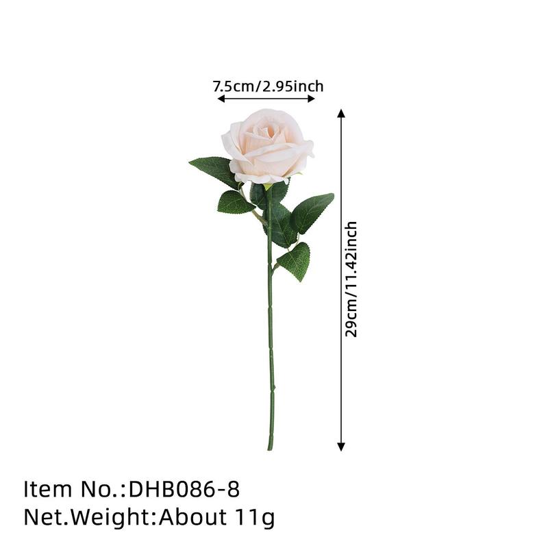 Artificial Rose Bouquet without Vase, 12pcs Faux Flower Bouquet, Decorative Flowers for Home Wedding Party Decor