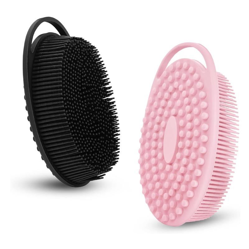 Soft Silicone Body Scrubber Silicone Body Shower,2 in 1 Bath and Shampoo Brush,Body Scrubber Shower Cleaning Exfoliating Use for Sensitive Skin, Lather Well