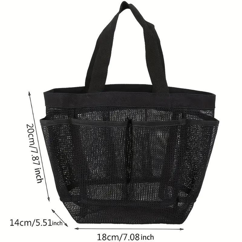 Mesh Shower Bag, 1 Count Portable Large Capacity Shower Storage Bag, Shower Bag for Beach Swimming Gym, Home Organizer