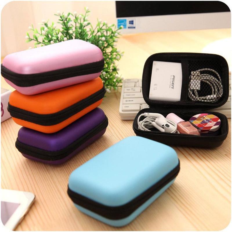 Data Cable Storage Bag, 1 Count Portable Zipped Travel Electronics Organizer, Multifunctional Storage Pouch for Home Office, Data Cable Organizer Supplies