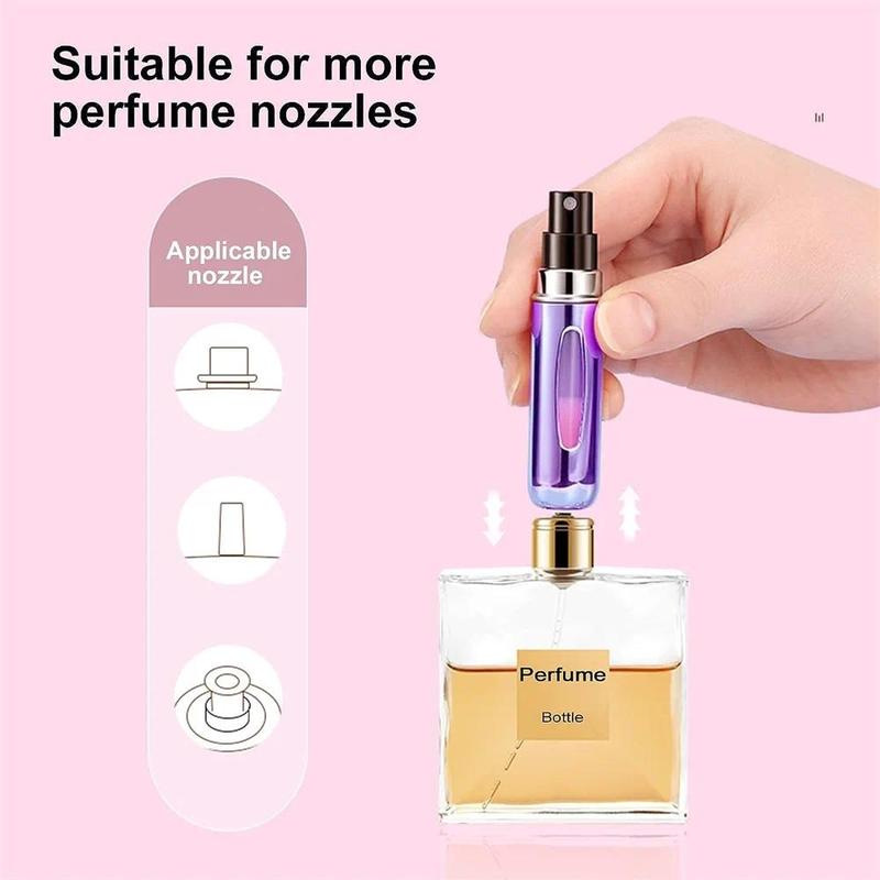 10pcs 5ml Perfume Refill Bottle Portable Mini Refillable Spray Jar Scent Pump Empty Cosmetic Containers Atomizer for Travel Tool