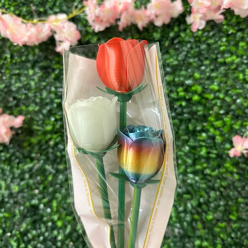 Forever Rose - Birthstone Colors - Bouquet Roses Perfect for Mother's Day 3D Printed Decorative Flower Decor  Plants Plastic Room