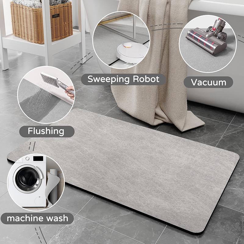 Bathroom Mat, 2 Counts set Non-slip Absorbent Bath Mat, Quick Drying Bathroom Mat, Bathroom Accessories, Home Supplies