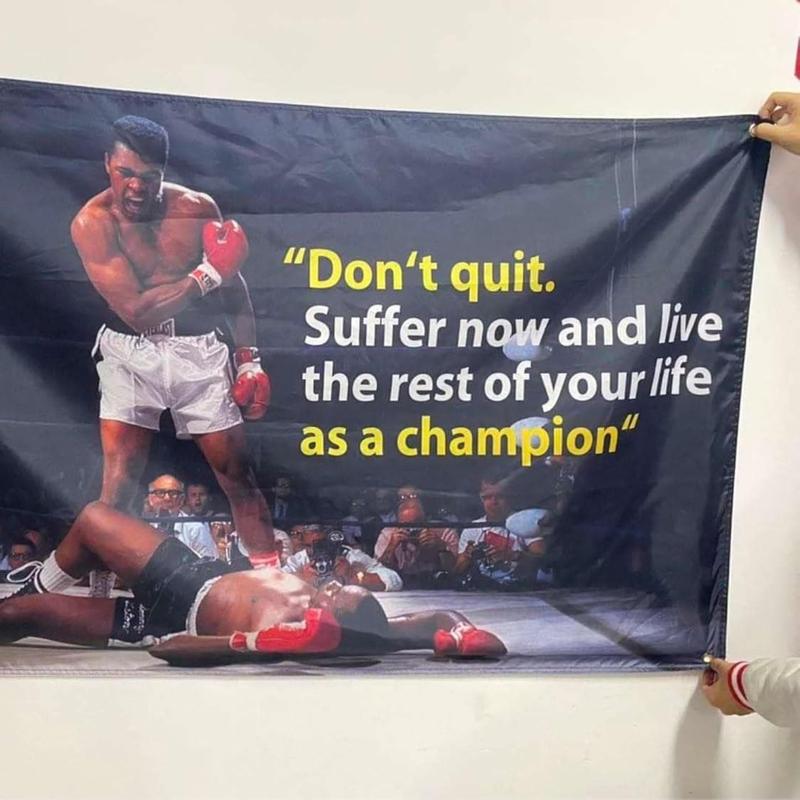 3'x5 ft Tyson Be Unstoppable Flag with Four Brass Grommets - Motivational Gym Banner - Inspire Your Workout with this Banner - Perfect Fitnes Wall...