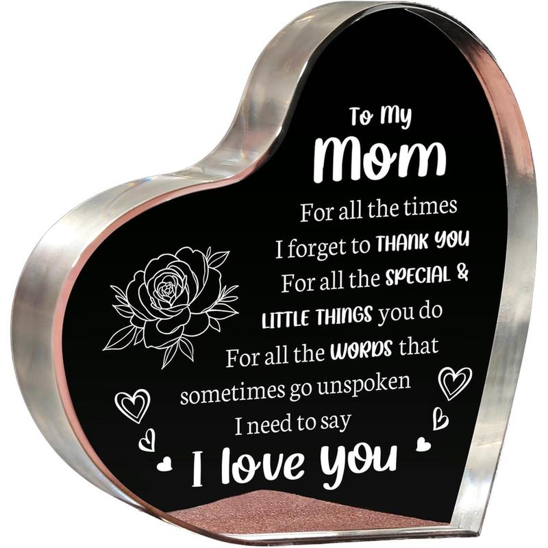 Gifts for Mom, Mom Christmas Gifts -  Keepsake 3.9x3.9 Inch - I Love You Mom Birthday Gifts from Son -  Mothers Day Valentines Day Gifts for Mom