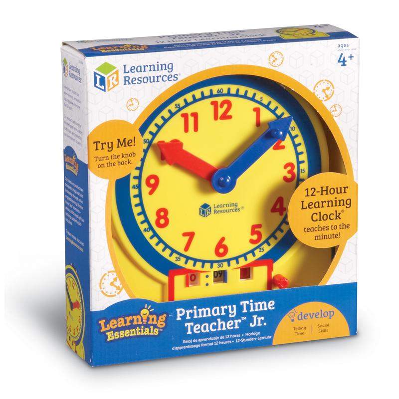 Learning Resources Primary Time Teacher 12-Hour Junior Learning Clock, Teach both analog and digital time