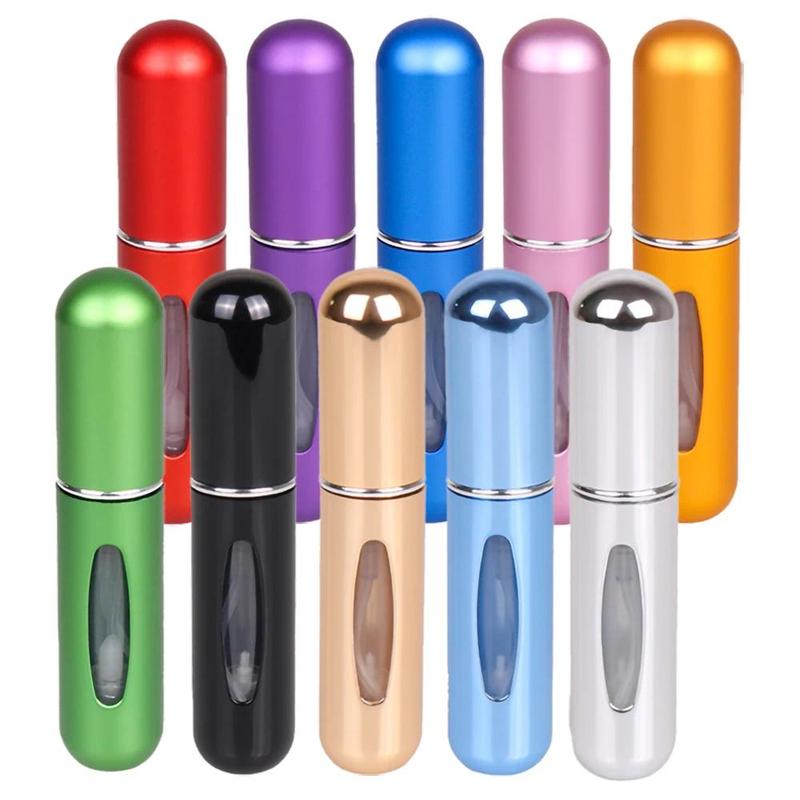 10pcs 5ml Perfume Refill Bottle Portable Mini Refillable Spray Jar Scent Pump Empty Cosmetic Containers Atomizer for Travel Tool