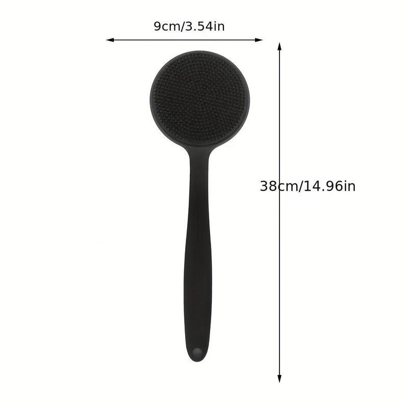 Shower Back Scrubber, 1 Count Double Sided Silicone Shower Back Scrubber with Brush, Shower Skincare Exfoliating Brush, Shower Cleaning Brush