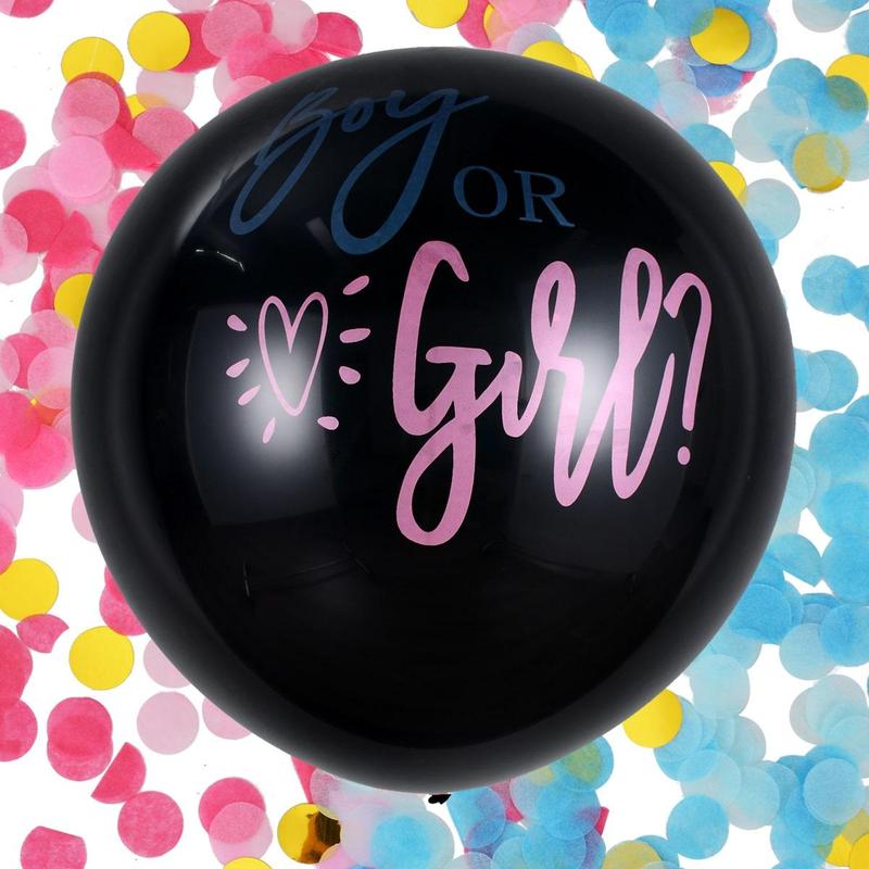 36in Gender Reveal Balloon Set(3counts set), Gender Balloon, Gender Reveal Confetti Balloon, Party Supplies, Party Decor