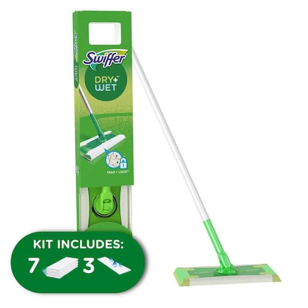 WL01 Swiffer Swiffer Sweeper 2-in-1 Dry and Wet Multi-Surface Mopping Starter Kit (1-Mop, 10-Refills)