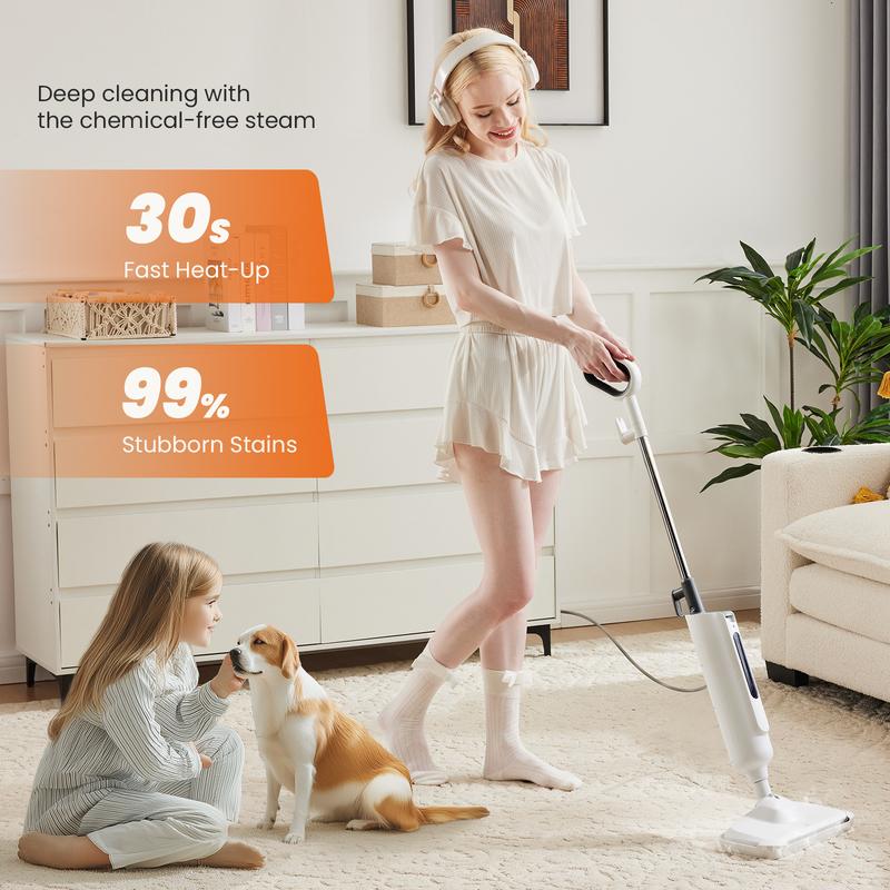 Steam Mop for Floor Cleaning,Lightweight Floor Steamer Cleaner forSpray Mops for Floor Cleaning, Microfiber Spray Mop with 580ml Refillable Bottle and 3 Replacement Pads Floor Mop for Household or Commercial Use Dust Mop for Hardwood Laminate Tile Ceramic