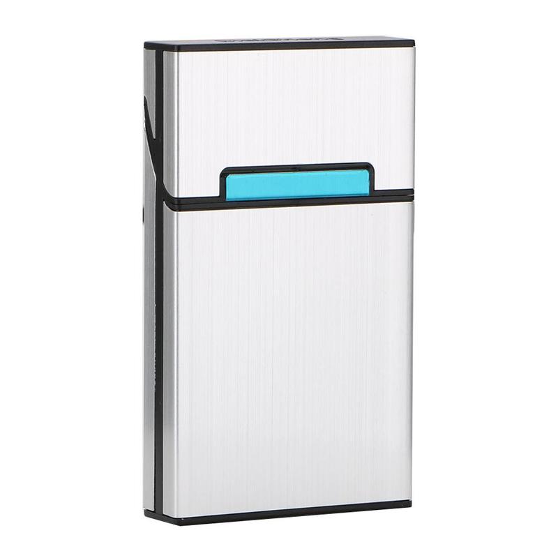 Aluminum Alloy Cigarette Case, 1 Count Portable Cigarette Storage Box, Cigarette Case for Home Office Outdoor, Home Organizer