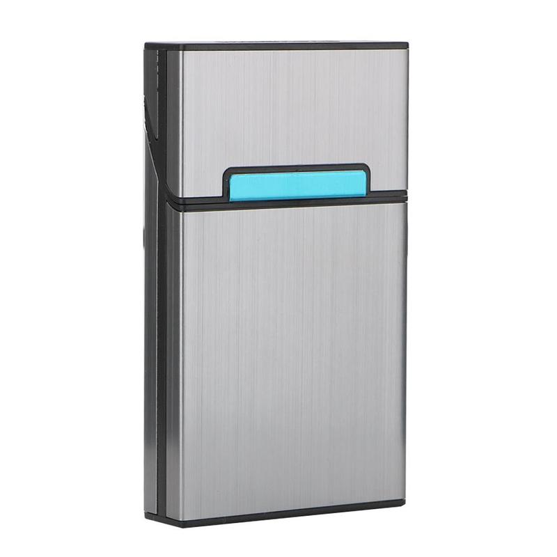 Aluminum Alloy Cigarette Case, 1 Count Portable Cigarette Storage Box, Cigarette Case for Home Office Outdoor, Home Organizer