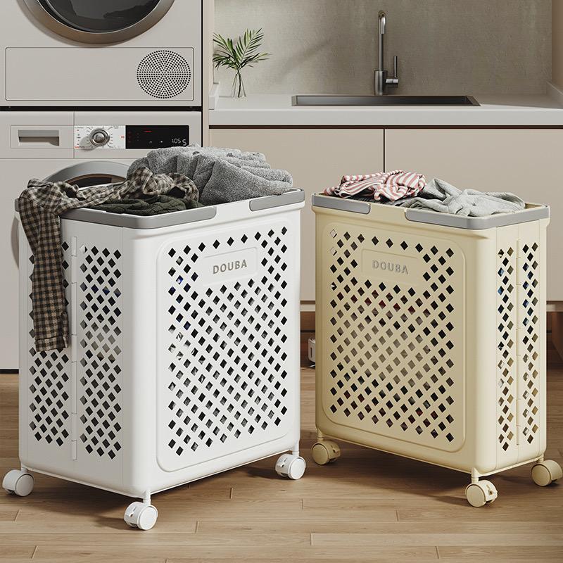 Foldable Laundry Basket hamper with casters for Washing Clothes